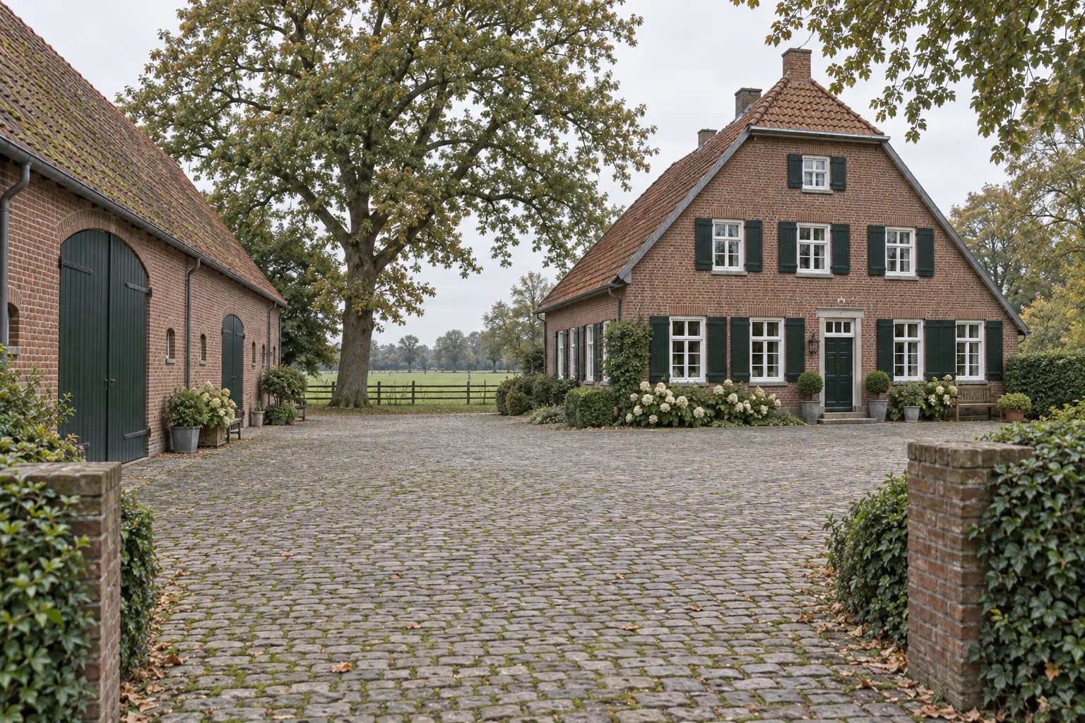 Münsterländer Hofstelle aus rotem Klinker
